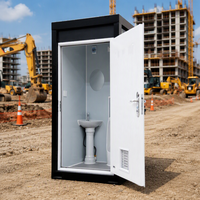 Toilettes préfabriquées portables et respirantes pour l'extérieur, cabine de salle de bain modulaire carrée, structure en acier, installation facile, prix d'usine