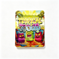 Nouveau sac en mylar holographique 3,5 microns anti-humidité et anti-odeur, imprimé numériquement, en stock, pour aliments, snacks et chewing-gums