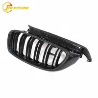 Calandre avant double lamelles en fibre de carbone à clipser pour BMW F32 F33 F36 F80 F82 F83 M3 M4 (grille d'aération)