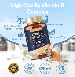 <span class=keywords><strong>Complesso</strong></span> Vitaminico B 13-in-1 con C, D3, K2 per Supporto Energetico e del Sistema Nervoso, 120 Capsule, Disponibile OEM/ODM - Product Image 4