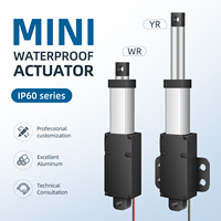 Actionneur linéaire électrique miniature étanche DC12V/24V, force maximale 3W 33Lbs, certifié ROHS pour appareils électroménagers, bateaux, ventilateurs
