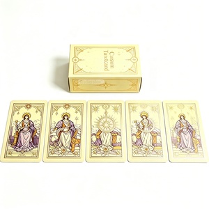 Fabricante: Diseña tus propias cartas de <span class=keywords><strong>tarot</strong></span>, baraja de cartas de oráculo profesionales con lámina dorada y guía - Product Image 3