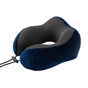 Bantal penyangga leher busa memori berbentuk U nyaman bepergian dengan sumbat telinga dan Masker Mata untuk pemosisian sandaran leher - Product Image 6