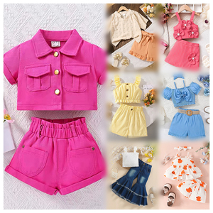 Vente directe usine : Robe d'été décontractée pour filles, style mode enfant, stock de <span class=keywords><strong>vêtements</strong></span> pour enfants, envoi aléatoire, vente en gros de balles de <span class=keywords><strong>vêtements</strong></span> pour enfants - Product Image 1