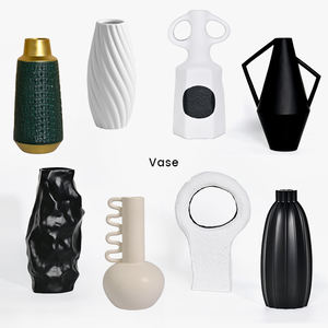 블랙 무광 폴리레진 화병 모던 소형 테이블 꽃병 도매 홈 데코 아이템 북유럽 레진 꽃꽂이 화병 - Product Image 3