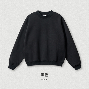 เสื้อสเวตเชิ้ตคอกลมสีม่วงแบบยูนิเซ็กซ์ เสื้อถักแบบสวมใส่สบายๆ สีพื้น สำหรับฤดูใบไม้ร่วง - Product Image 5