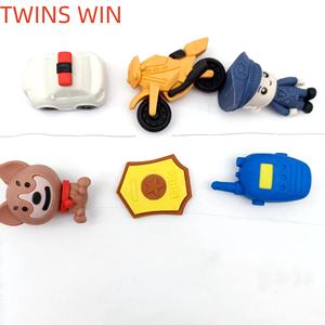 Jumeaux gagner 834 personnalisé Police chien moto personnes Police talkie-walkie Police voiture gomme ensemble pour étudiant papeterie cadeaux - Product Image 1