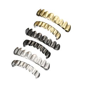 Grillz décoratifs en cuivre 18 carats pour dents, accessoires unisexes pour fêtes - Product Image 5