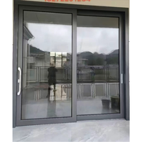 Porte coulissante en aluminium résistante aux ouragans, verre feuilleté anti-impact, terrasse de penthouse, testée SGS, résistante au vent, robuste