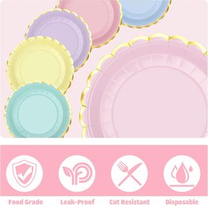 <b>Disposable</b> Plastic <b>Plates</b> with Vintage Lace Design for Formal Events and Celebrations - Product Image 3