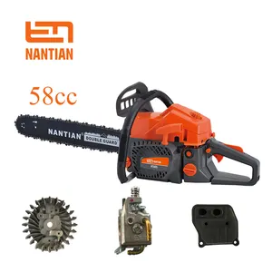 Nantian 58cc 2300w 2 temps Grande Puissance Petite Tronçonneuse À Essence Avec CE