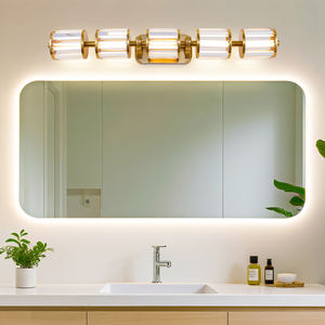 Modern Luxury American Postmodern Brass Crystal <b>Shade</b> LED Wall Sconce Indoor Decorative Wall Lamp for Living Room Bathroom - Product Image 4