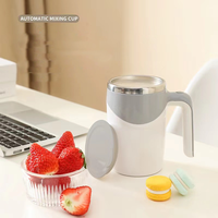 Tasse à café automatique à agitation automatique Tasse magnétique électrique Tasses en métal Tasses en acier inoxydable Portable USB Voyage Style américain HANDGRIP
