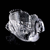 Plateau de service pour restaurant, assiette de luxe en verre cygne, plateau de service pour pot chaud, restaurant