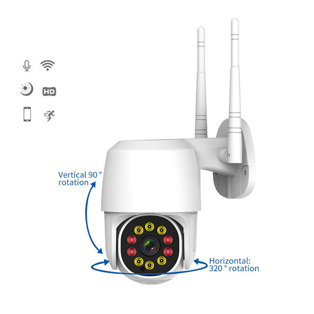 Cloud Storage Two Way Audio 360 Degree Hd 1080P Infrared Night Vision Ai Auto Track Mini Camera for Outdoor