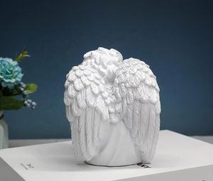 Decorazioni per la casa cherubino statua angelo in preghiera <span class=keywords><strong>con</strong></span> <span class=keywords><strong>ali</strong></span> statua da giardino statuetta di angelo in resina per bambina - Product Image 3