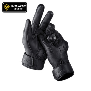 Gants de moto Sulaite noirs imperméables unisexes pour adultes, équipement de course hivernal - Product Image 2
