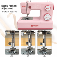 Machine à coudre domestique robuste MYSEW, moteur servo 100W, 800 tr/min, haute vitesse, pour denim 12 couches, avec 23 motifs intégrés