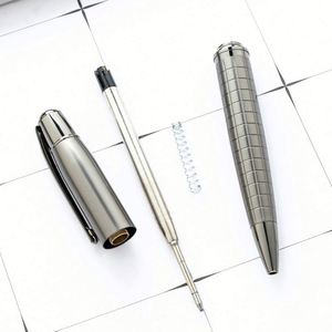 New Electroplated Gray Business Engraved 1.0Mm Ballpoint Customizable Logo Gift Promotional <b>Pen</b> - Product Image 4