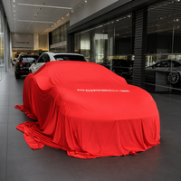 Housse de présentation élégante en satin de soie premium pour voiture, avec logo de marque personnalisé, tissu à haute élasticité