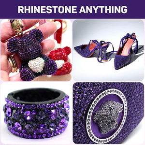 BOBOHOO nouveau Hotfix strass héliotrope et violet couleur SS6-SS30 Flatback strass perles en vrac pour fer Costumes robes - Product Image 6