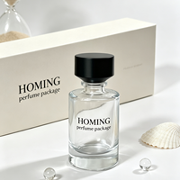 Flacons de parfum vides au design unique, 50 ml, flacons de parfum en verre 30 ml, 100 ml, flacon de parfum bleu dégradé de luxe et boîte
