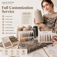 Fil à tricoter doux et extensible en mohair de koala 13NM, 11% laine recyclée, éco-responsable, pour l'hiver, couleur personnalisée, fourniture directe usine
