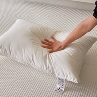 Oreiller en fibres synthétiques de luxe en coton, alternative au duvet, pour la maison et l'hôtel, rectangulaire, en coton, moelleux, doux, style moderne pour lit
