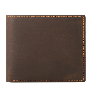 Portafoglio da <span class=keywords><strong>Uomo</strong></span> Corto Bifold <span class=keywords><strong>in</strong></span> Vera <span class=keywords><strong>Pelle</strong></span> Crazy Horse con Blocco RFID Personalizzato all'Ingrosso dal Design Sottile e Minimalista - Product Image 2