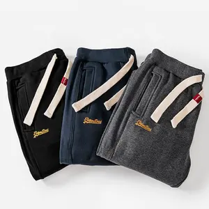 आदमी streetwear कस्टम जिम उच्च-waisted खेल घुड़दौड़ प्लस आकार sweatpants कार्बनिक कपास ढीला mens पसीना पैंट ट्रैक mens पैंट