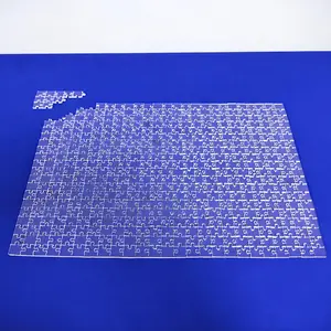 Personalizado 500 peças engraçado retangular claro acrílico quebra-cabeça jogo para casa