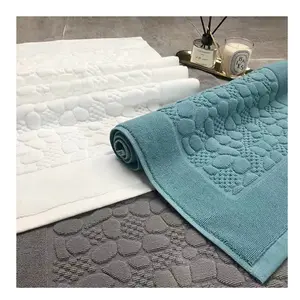 Excellent designer little food jacquard towel mats non slip bath mat,100% cotton all white 32s hotel towel set/bath mat