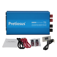 Pretiosus onduleur 6000 watts UPS 12V à 110V 220V Bluetooth et télécommande onduleur à onde sinusoïdale pure avec prix d'usine