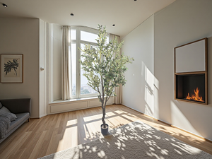 Plantas Artificiales en Maceta de Plástico de Altura Personalizada, Plantas Verdes, Olivo Artificial Grande para Decoración de Hogar, Sala de Estar, Oficina, Hotel, Restaurante - Product Image 5