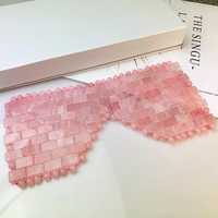 Fournisseur de patchs pour les yeux et masseurs faciaux en gros, marque privée, masque pour les yeux en jade naturel, quartz rose naturel, jade rose