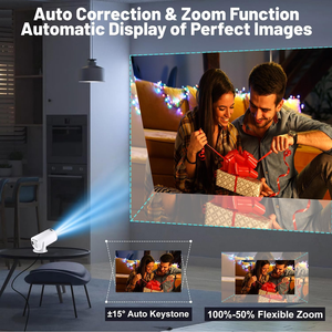 Portable <strong>Projector</strong> with WiFi and Bluetooth, 4K 1080p Support, Indoor/Outdoor Movie <strong>Projector</strong> with Video System - Product Image 2
