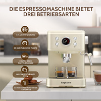 Machine à café expresso électrique semi-automatique commerciale avec livraison locale UE, système de pompage 20 bars, système de préparation du lait et de l'eau chaude