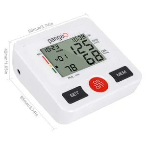 جهاز مراقبة ضغط الدم أوتوماتيك صغير محمول للذراع العلوي رقمي لمعدل ضربات القلب جهاز مراقبة ضغط الدم التلقائي