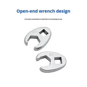 3/8inch Metric Alloy OEM Industrial Grade Non-Sparking Interchangeable Head <strong>Adjustable</strong> Open End L-Shaped Dual-<strong>Use</strong> Ratchet <strong>Wrench</strong> - Product Image 1
