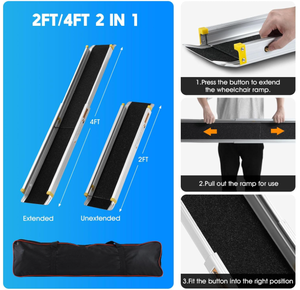 <span class=keywords><strong>Rampas</strong></span> <span class=keywords><strong>para</strong></span> sillas de ruedas Instalación ligera de aluminio Rampa de carga portátil de acero libre <span class=keywords><strong>para</strong></span> ancianos - Product Image 4
