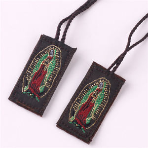 Pendentif vintage en tissu pour la femme, colliers à breloque, 20x40mm, personnalisés, vitre cattique, vente en gros, usine - Product Image 2