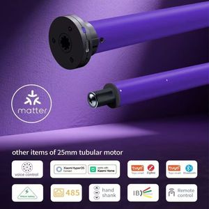Moteur de stores enrouleurs intelligents, durable, électrique, moteur tubulaire de 25 mm, technique, compatible avec Alexa, Google Home, Matter, Homekit, application <span class=keywords><strong>Smartthings</strong></span> - Product Image 2