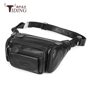 Bolso de cintura de cuero genuino para hombre Tiding, mochila de gran capacidad para exteriores, para viajes de ocio - Product Image 1