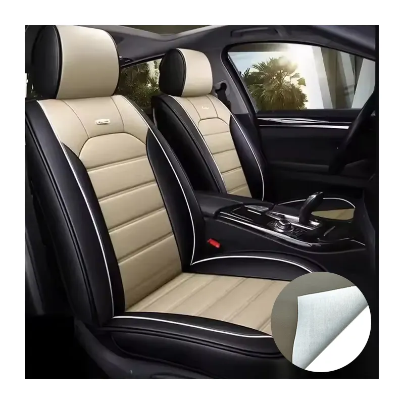 Lychee grain semi-PU resilience strong tear strength high automotive leather environmental protection flame retardant