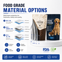 Sachets personnalisés imprimés avec fermeture éclair refermable pour café, bonbons, snacks, noix, poudre, aliments pour animaux et emballages cosmétiques
