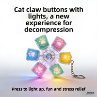Cross-border Cat Claw Cat Paw Keycaps Mechanical Keyboard Soft Silicone Keychain Stress-Relief Fingertip Spinner Decompression