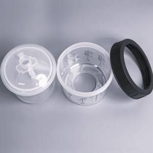 ถ้วยพลาสติกใสแบบใช้แล้วทิ้ง <span class=keywords><strong>ROMWE</strong></span> 600 มล. ผลิตจากวัสดุ PP+PE เป็นมิตรกับสิ่งแวดล้อม สำหรับระบบพ่นสีด้วยปืนพ่นสี พร้อมระบบพ่นสีรถยนต์แบบอัตโนมัติ - Product Image 6