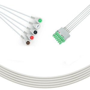 Infinity ECG Leadwires 5 Lead Tipo integrado Snap AHA Estándar ECG Cable Accesorios Caremed Factory - Product Image 1