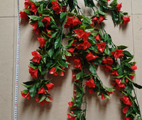 Real Touch Plantes Artificielles Suspendues Extérieur En Plastique Bouquet De Fleurs De Lierre Décoration Avec Des Feuilles D'herbe Guirlande Mur Utilisation Extérieure