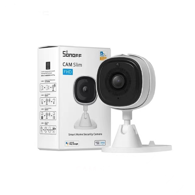 SONOFF CAM Slim WiFi Smart Security Camera 1080P HD Motion Alarm Two-Way Audio Scene Linkage with Sonoff Devices Via EWeLink